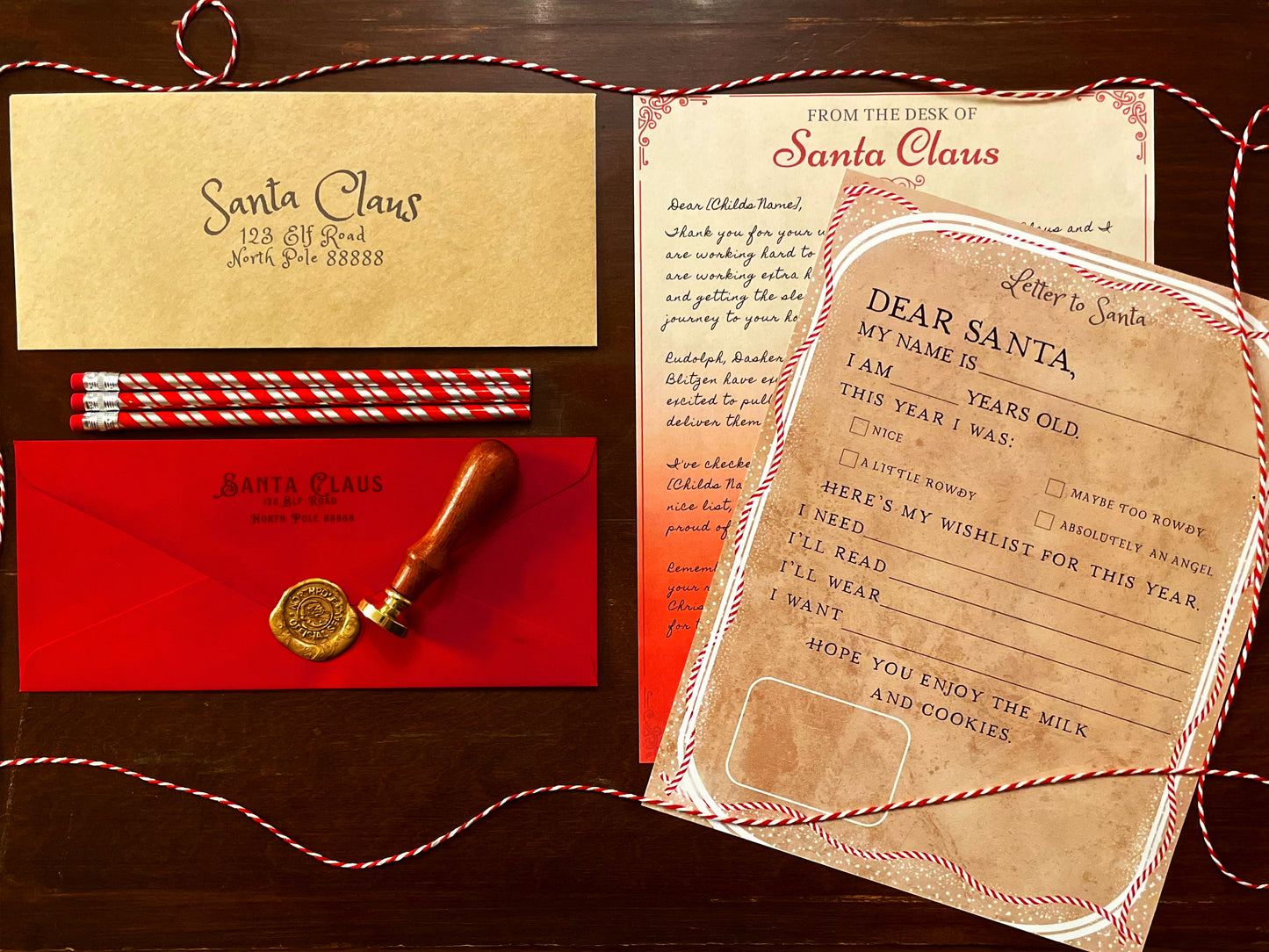 Santa Letter Set (Sent by Mail Option)