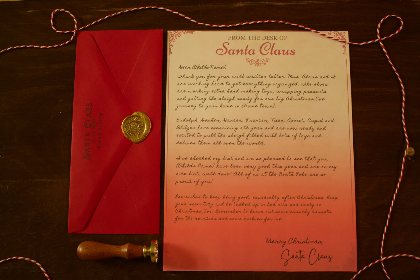 Santa Letter Set (Sent by Mail Option)